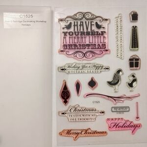 Close to My Heart C1525 Pear & Partridge Card making Workshop clear stamp set